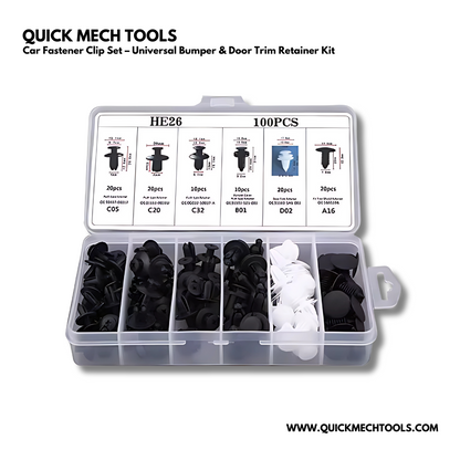Car Fastener Clip Set – Universal Bumper & Door Trim Retainer Kit