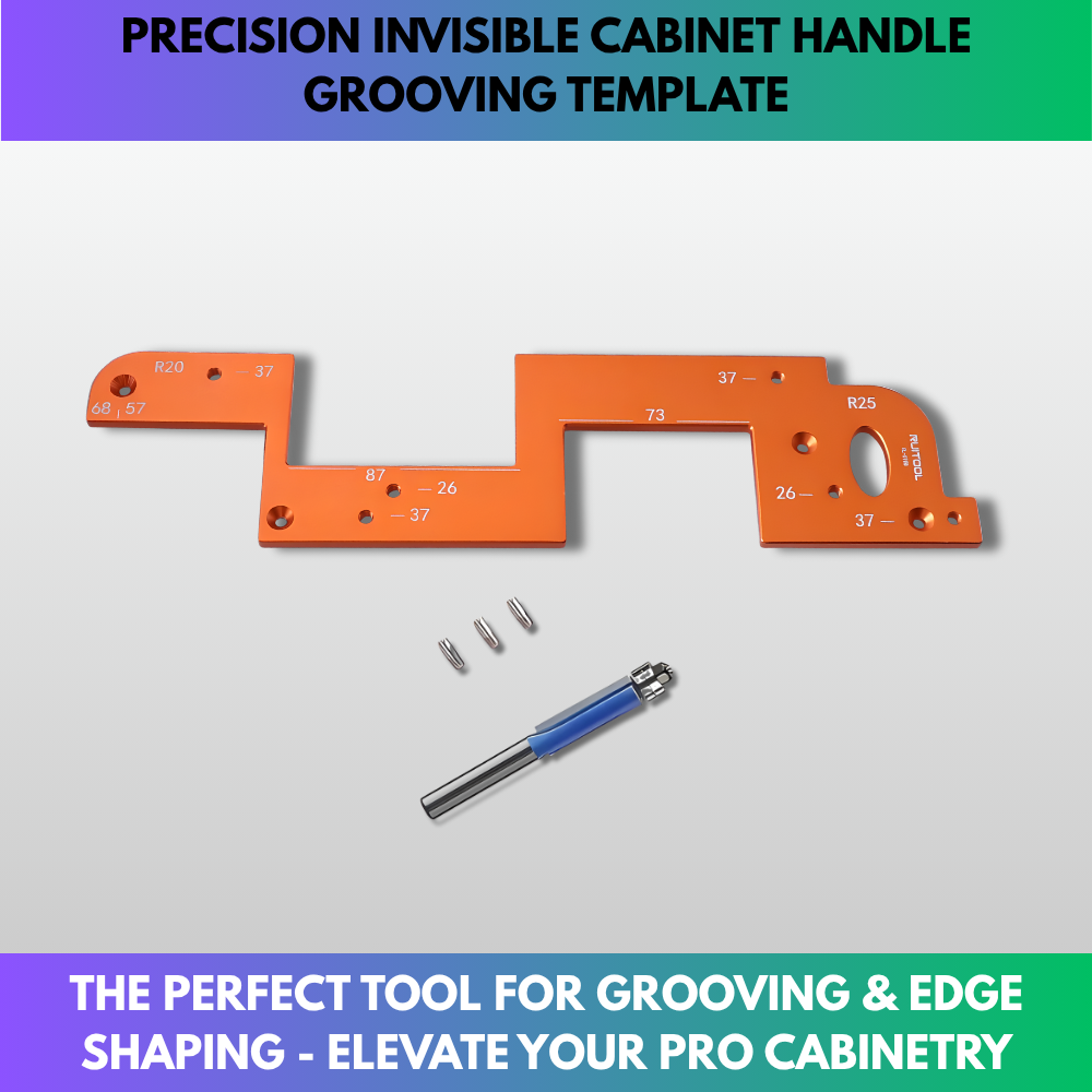 Precision Invisible Cabinet Handle Grooving Template