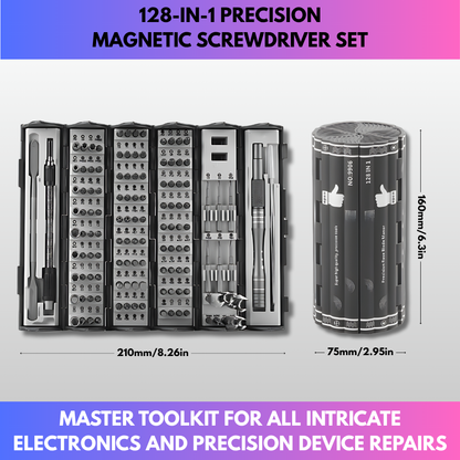 128-in-1 Precision Magnetic Screwdriver Set