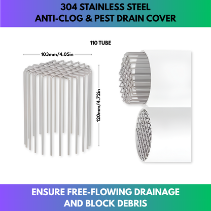 304 Stainless Steel Anti-Clog & Pest Drain Cover