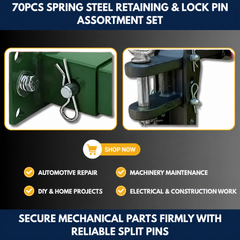 70PCS Spring Steel Retaining & Lock Pin Assortment Set view 4
