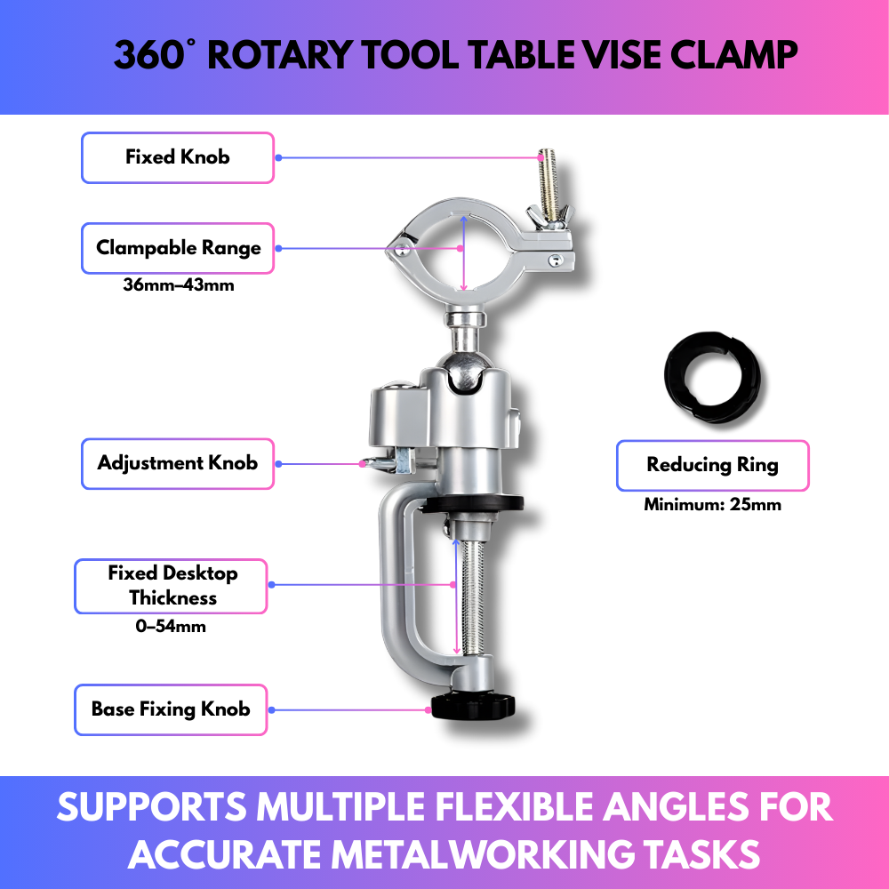 360° Rotary Tool Table Vise Clamp