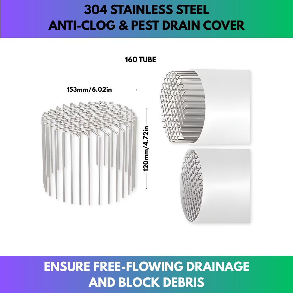304 Stainless Steel Anti-Clog & Pest Drain Cover