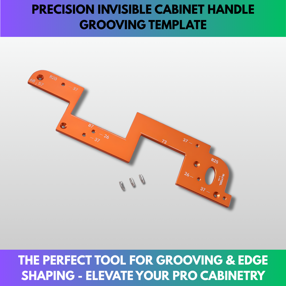 Precision Invisible Cabinet Handle Grooving Template