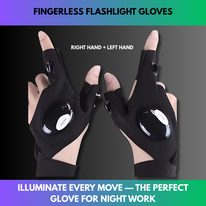 Fingerless Flashlight Gloves