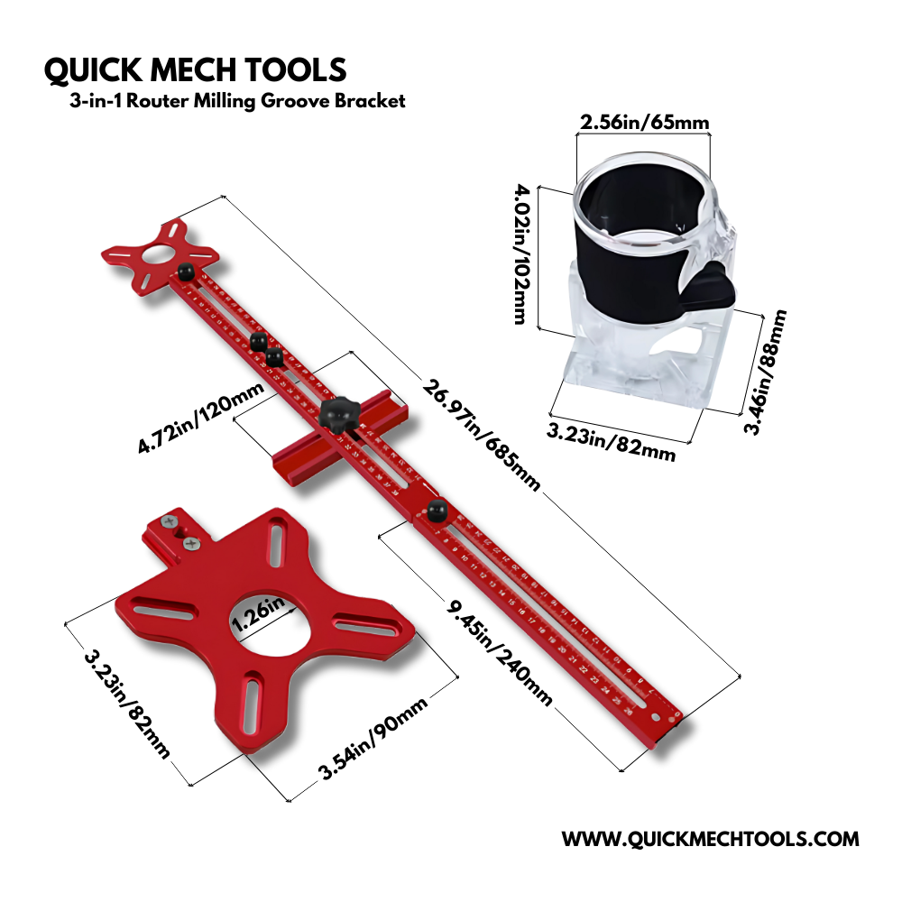 3-in-1 Router Milling Groove Bracket – QMT