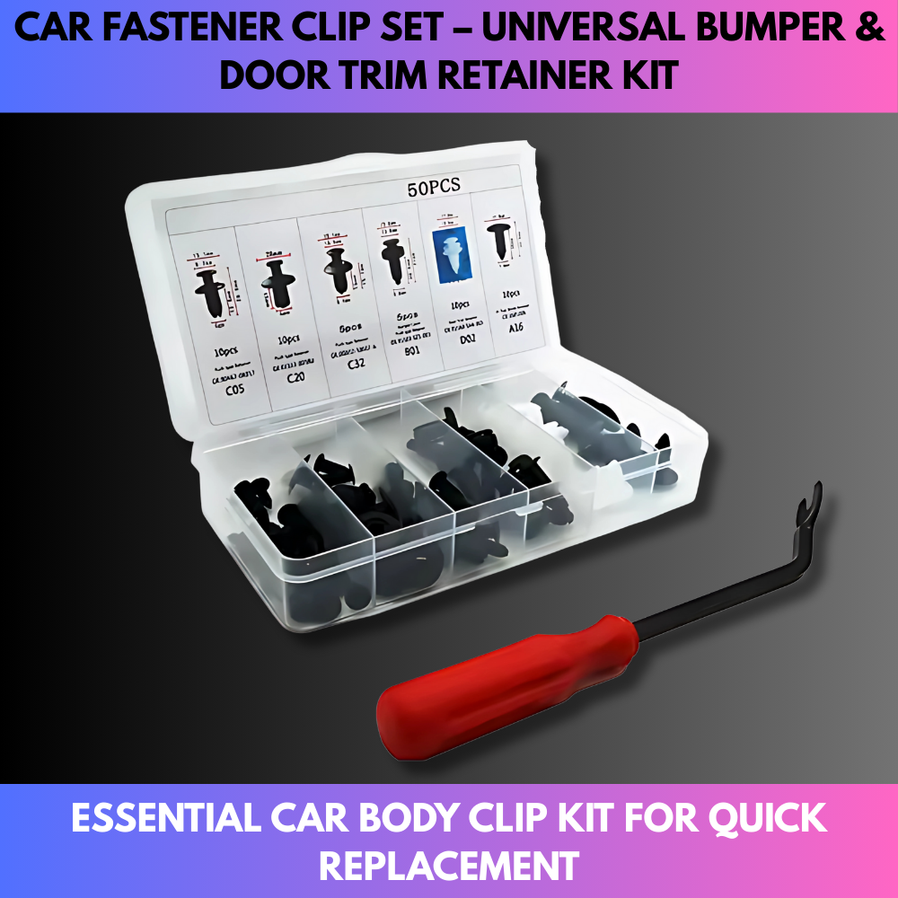 Car Fastener Clip Set – Universal Bumper & Door Trim Retainer Kit