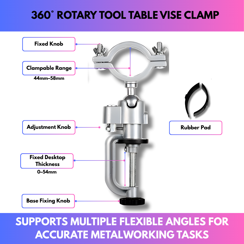 360° Rotary Tool Table Vise Clamp