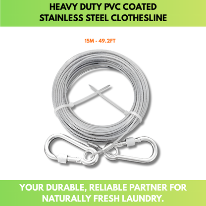 Heavy Duty PVC Coated Stainless Steel Clothesline