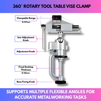 360° Rotary Tool Table Vise Clamp