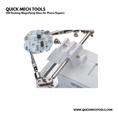 LED Desktop Magnifying Glass for Phone Repairs