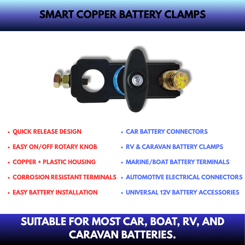 Smart Copper Battery Clamps