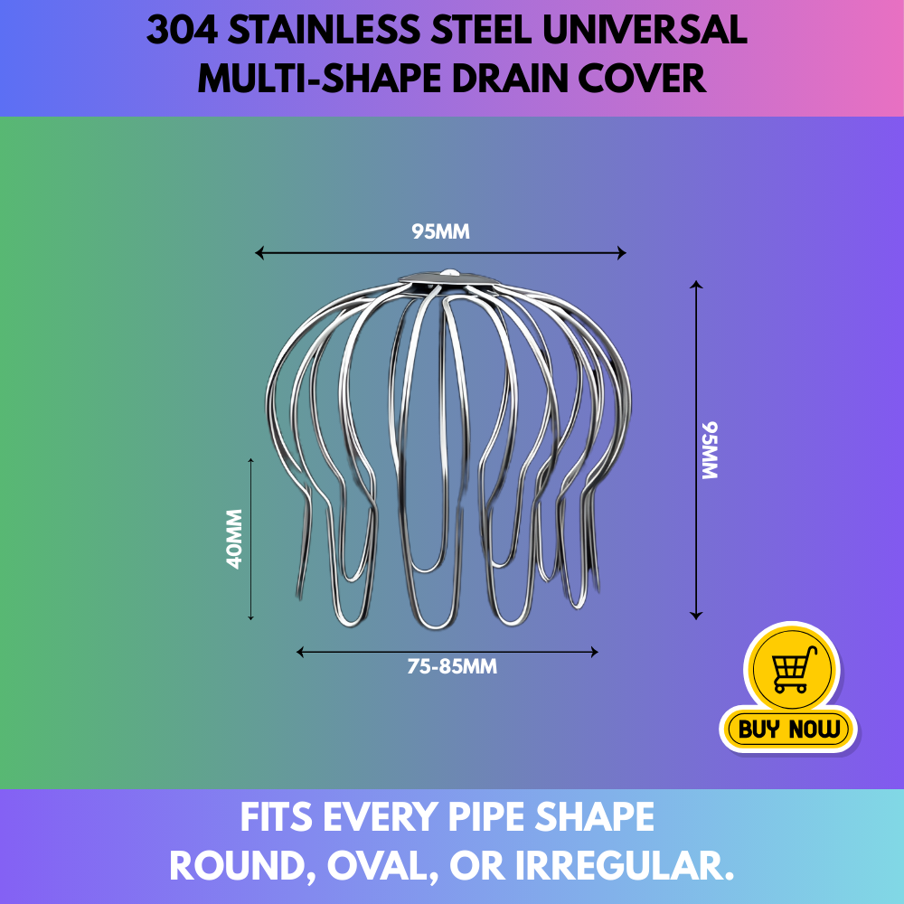304 Stainless Steel Universal Multi-Shape Drain Cover