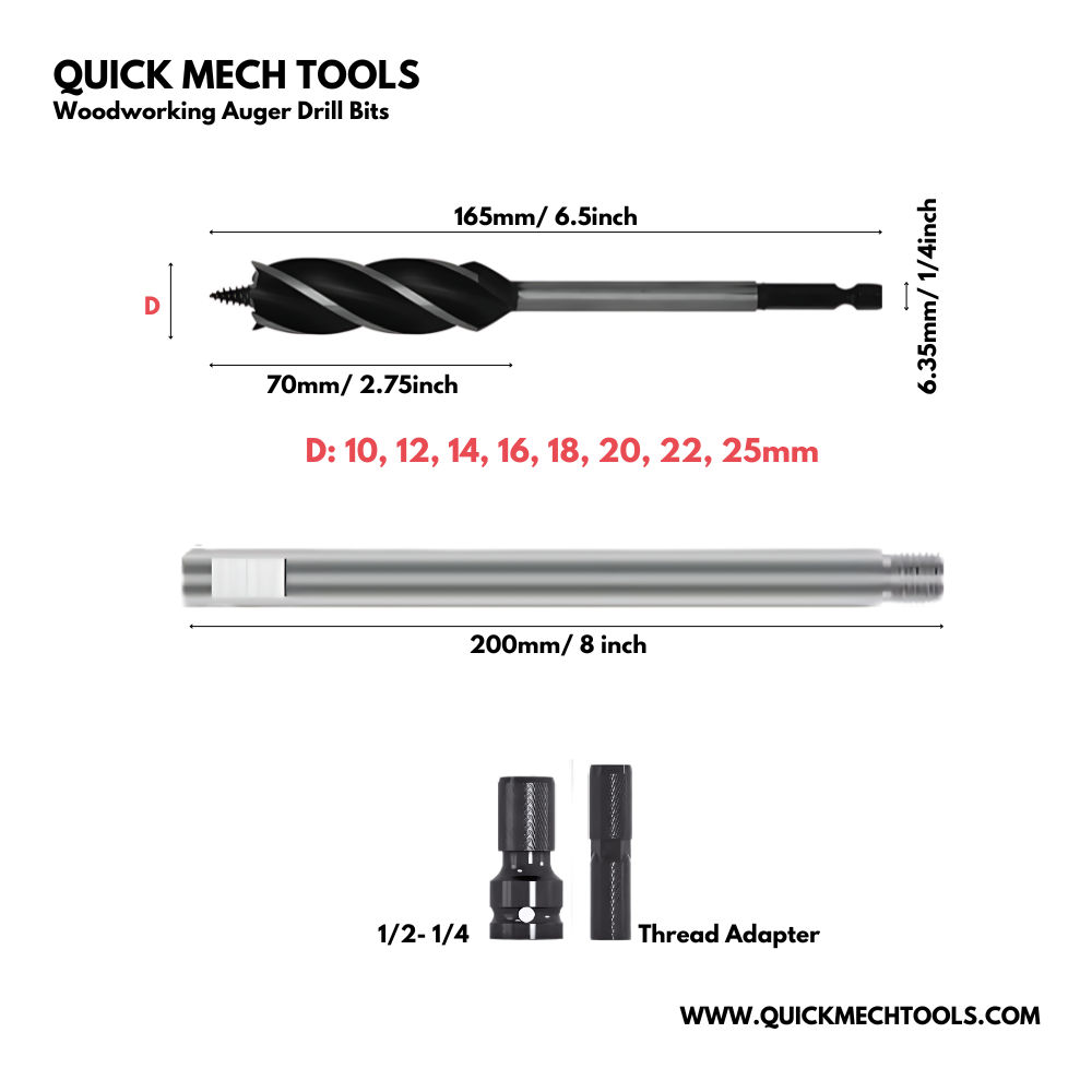 Woodworking Auger Drill Bits