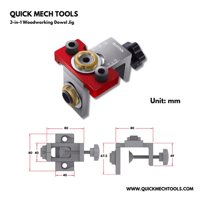 3-in-1 Woodworking Dowel Jig