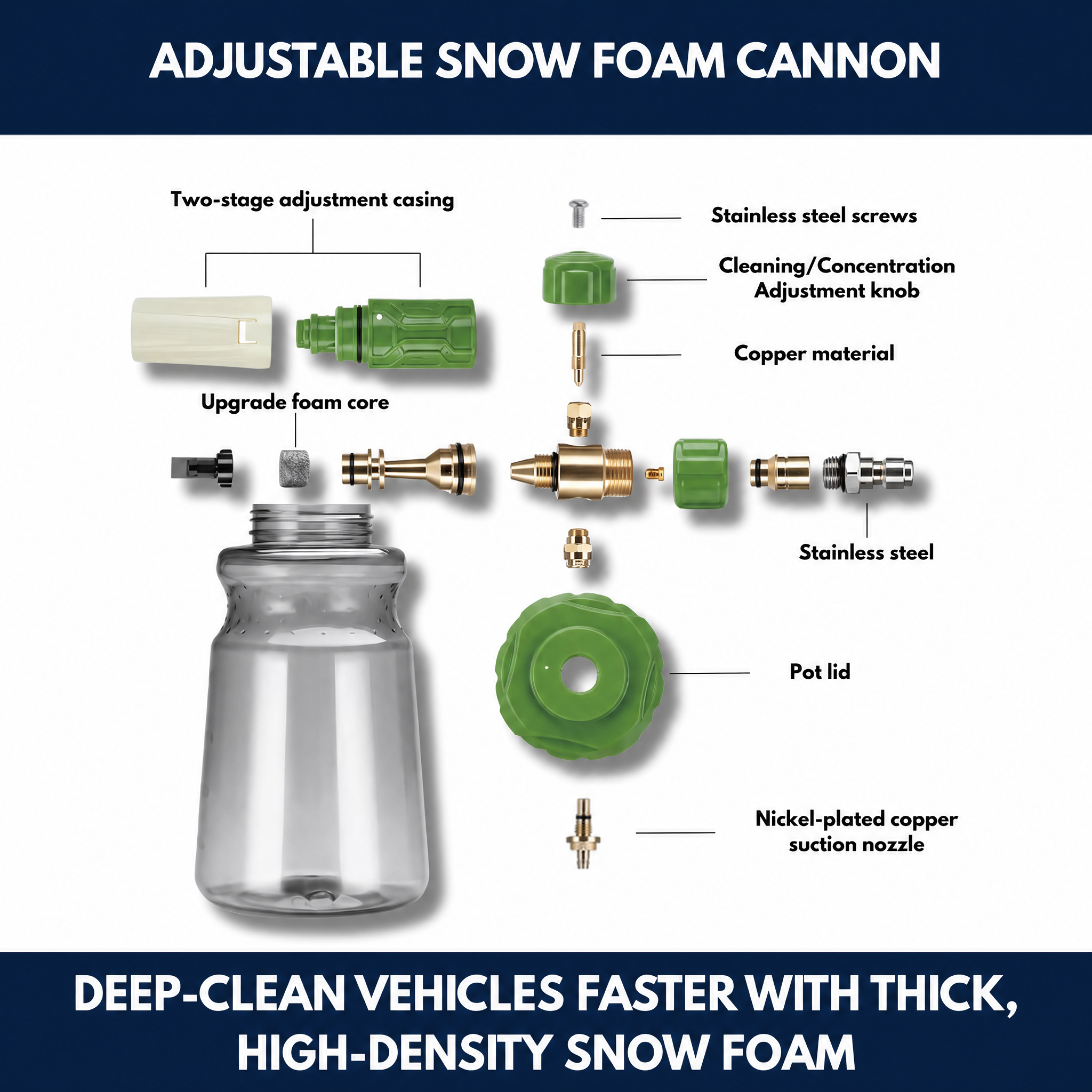 Adjustable Snow Foam Cannon