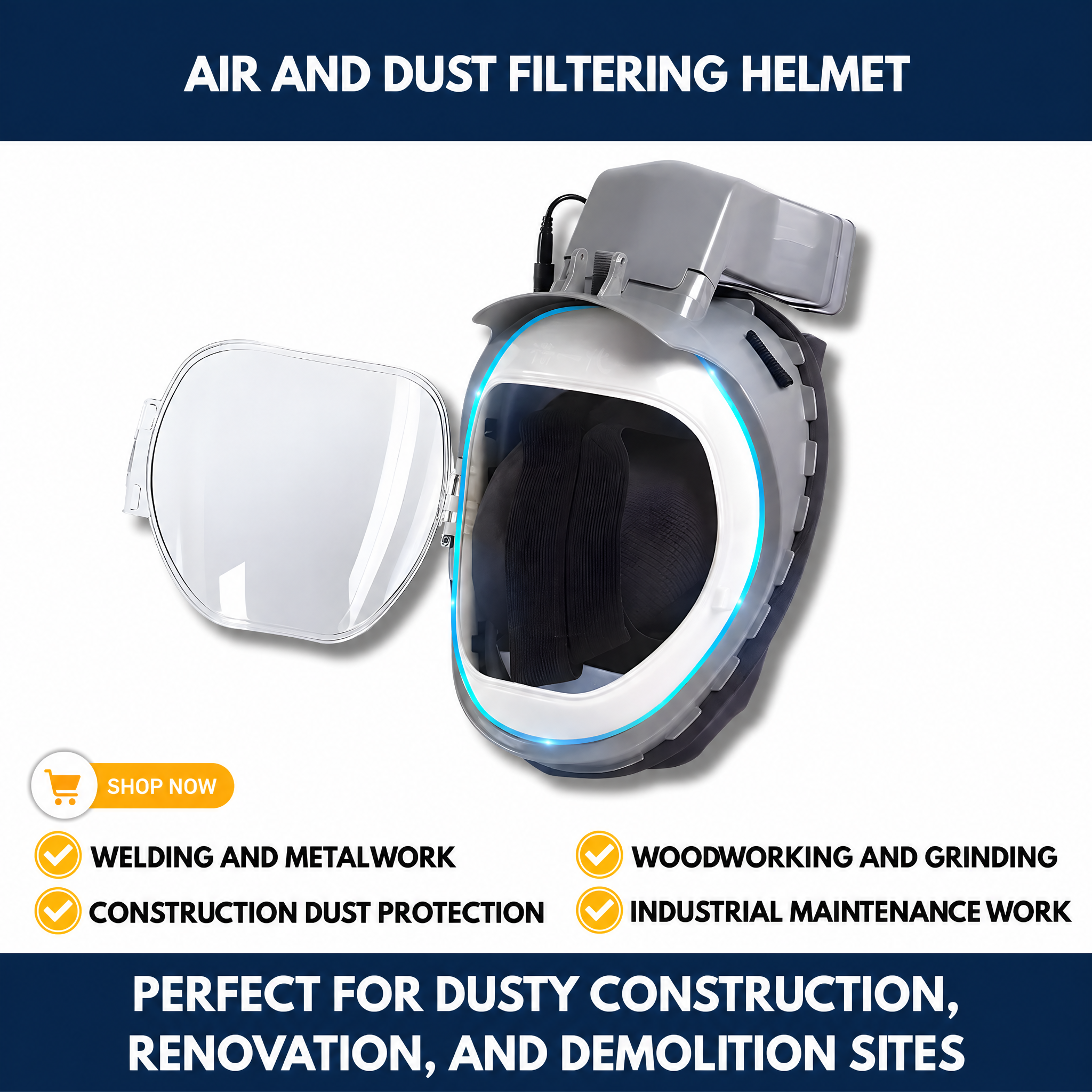 Air And Dust Filtering Helmet