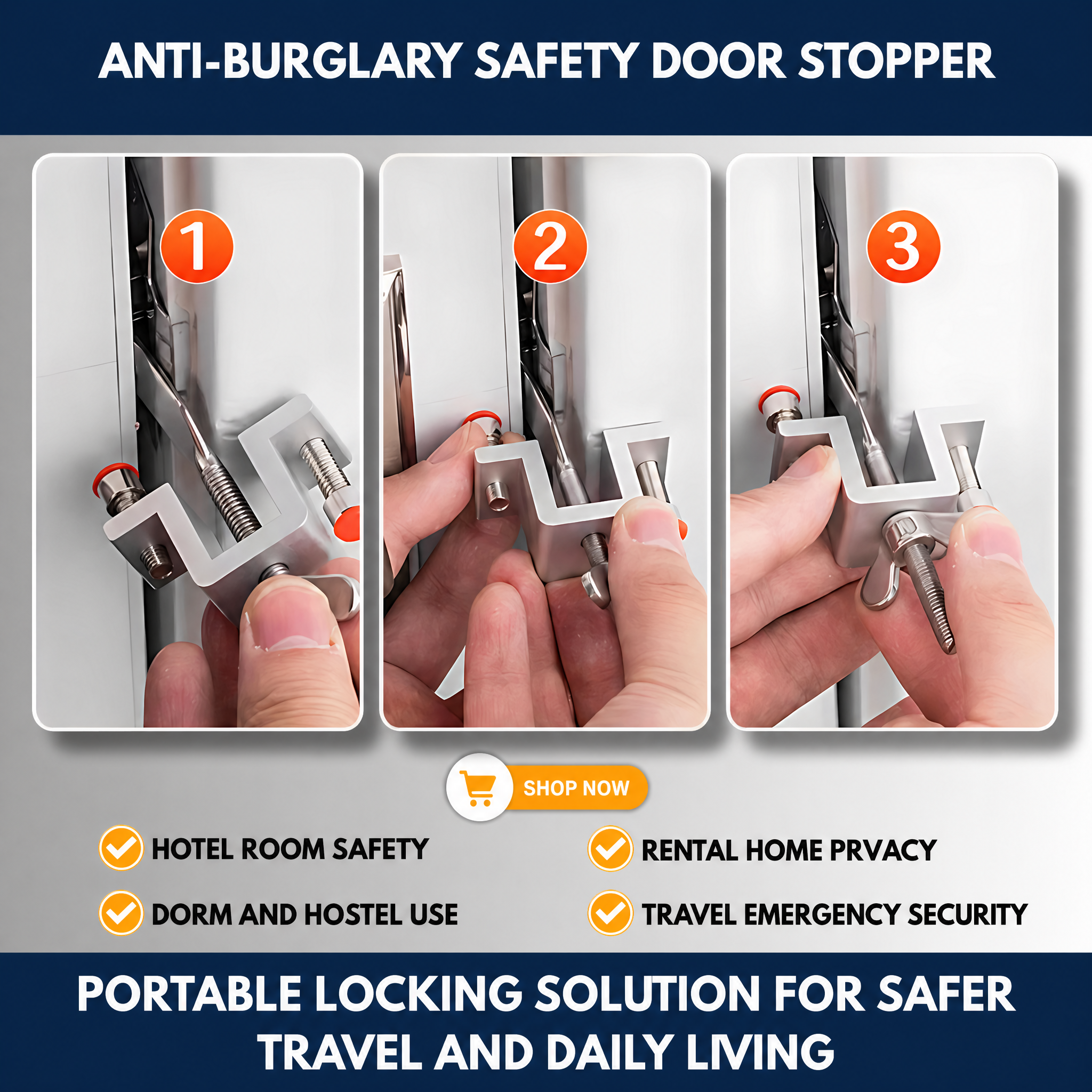 Anti-Burglary Safety Door Stopper