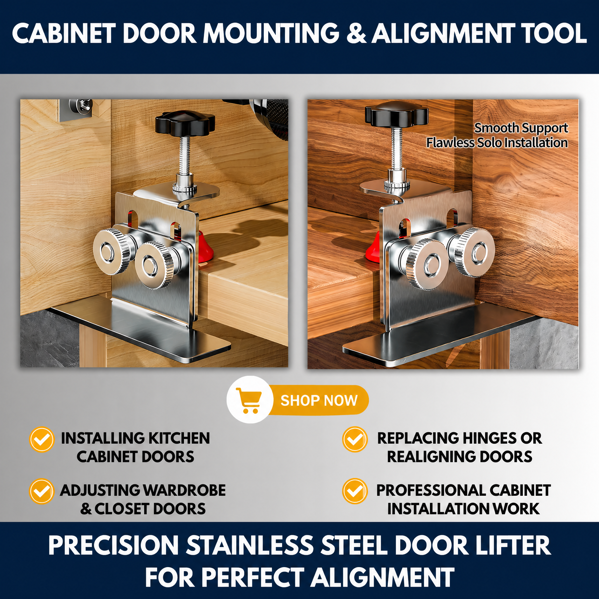 Cabinet Door Mounting & Alignment Tool