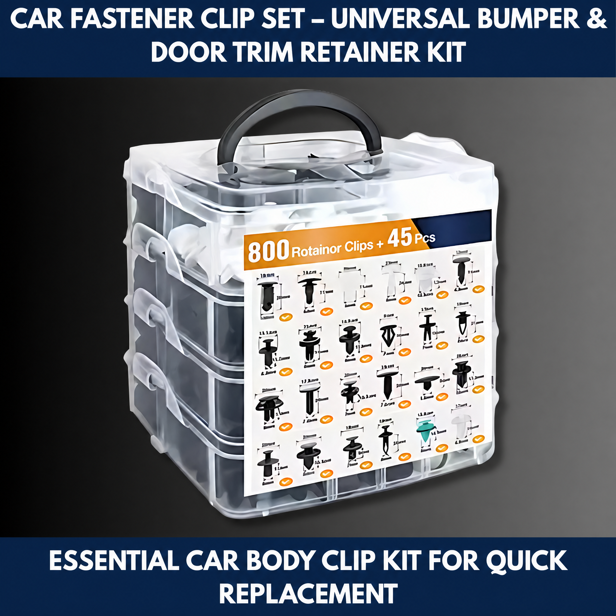 Car Fastener Clip Set – Universal Bumper & Door Trim Retainer Kit
