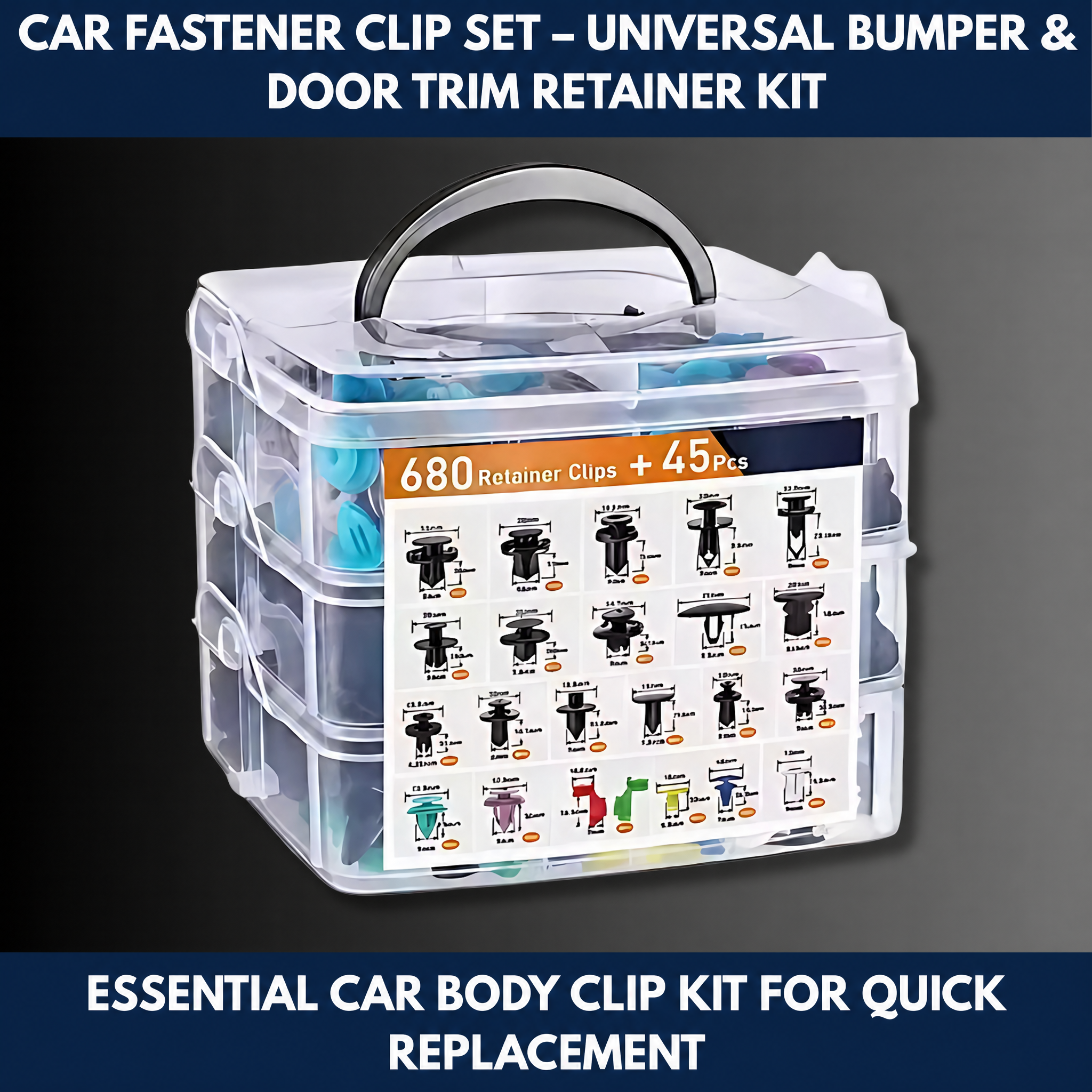 Car Fastener Clip Set – Universal Bumper & Door Trim Retainer Kit