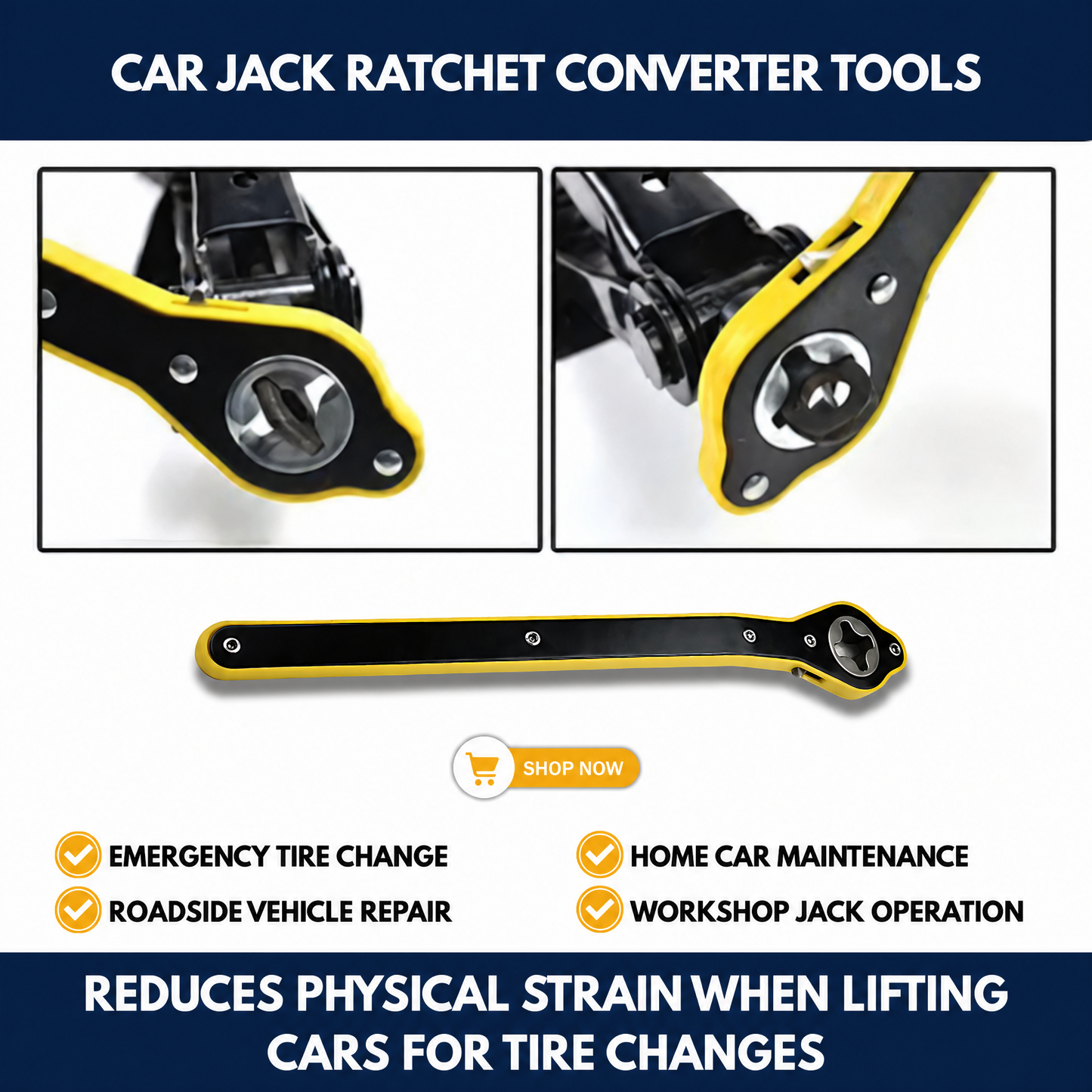 Car Jack Ratchet Converter Tools
