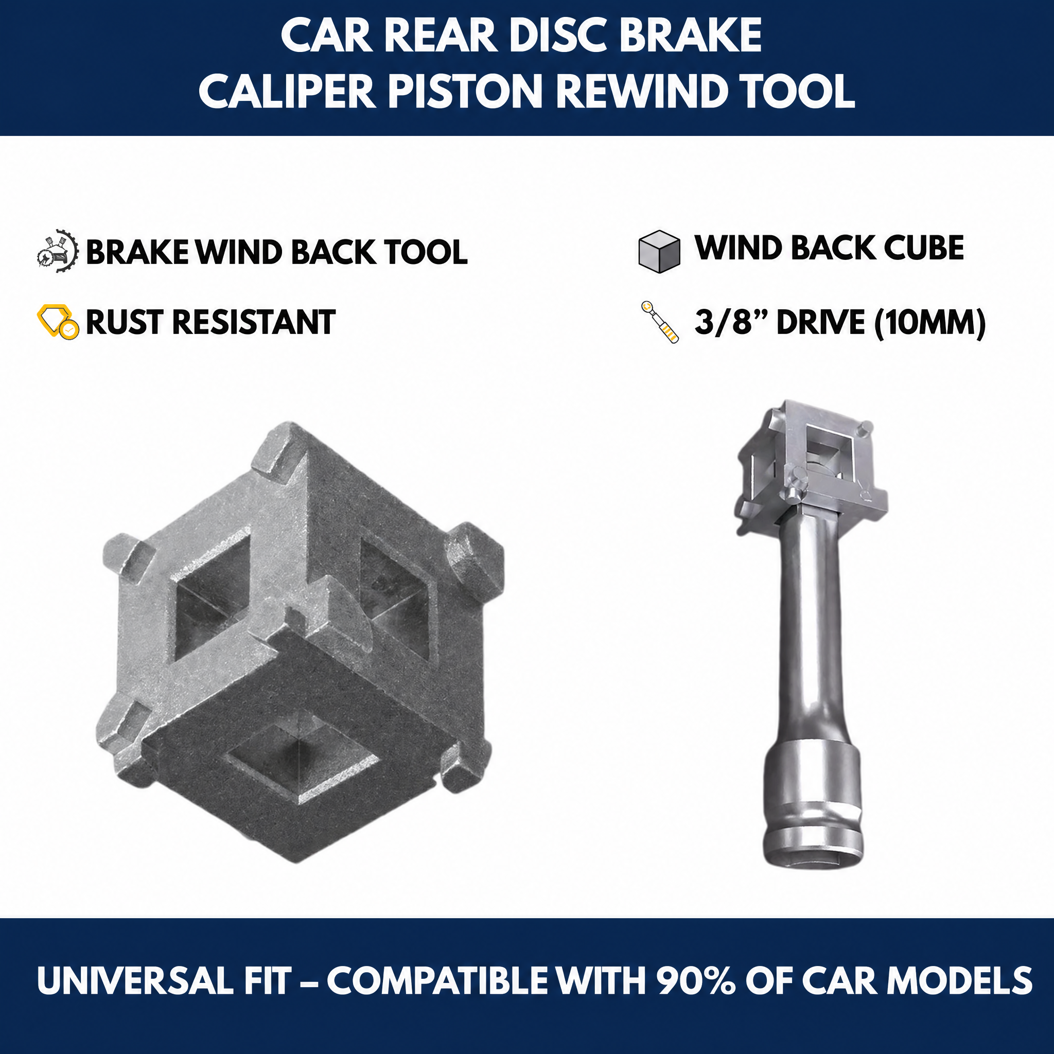 Car Rear Disc Brake Caliper Piston Rewind Tool