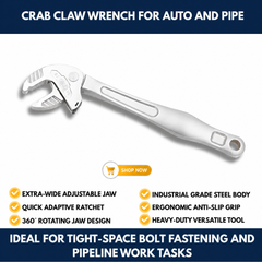 Crab Claw Wrench for Auto and Pipe view 2