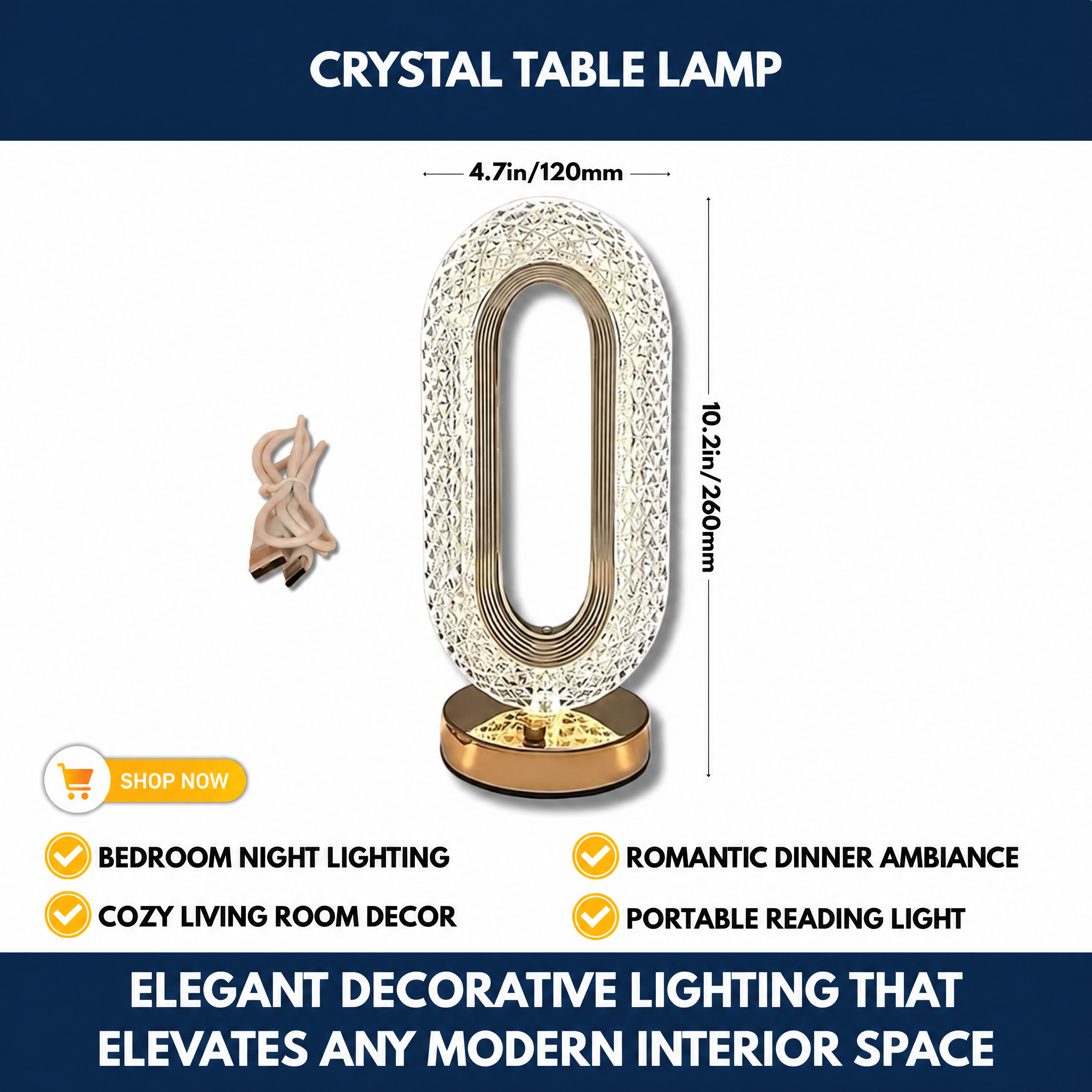 Crystal Table Lamp