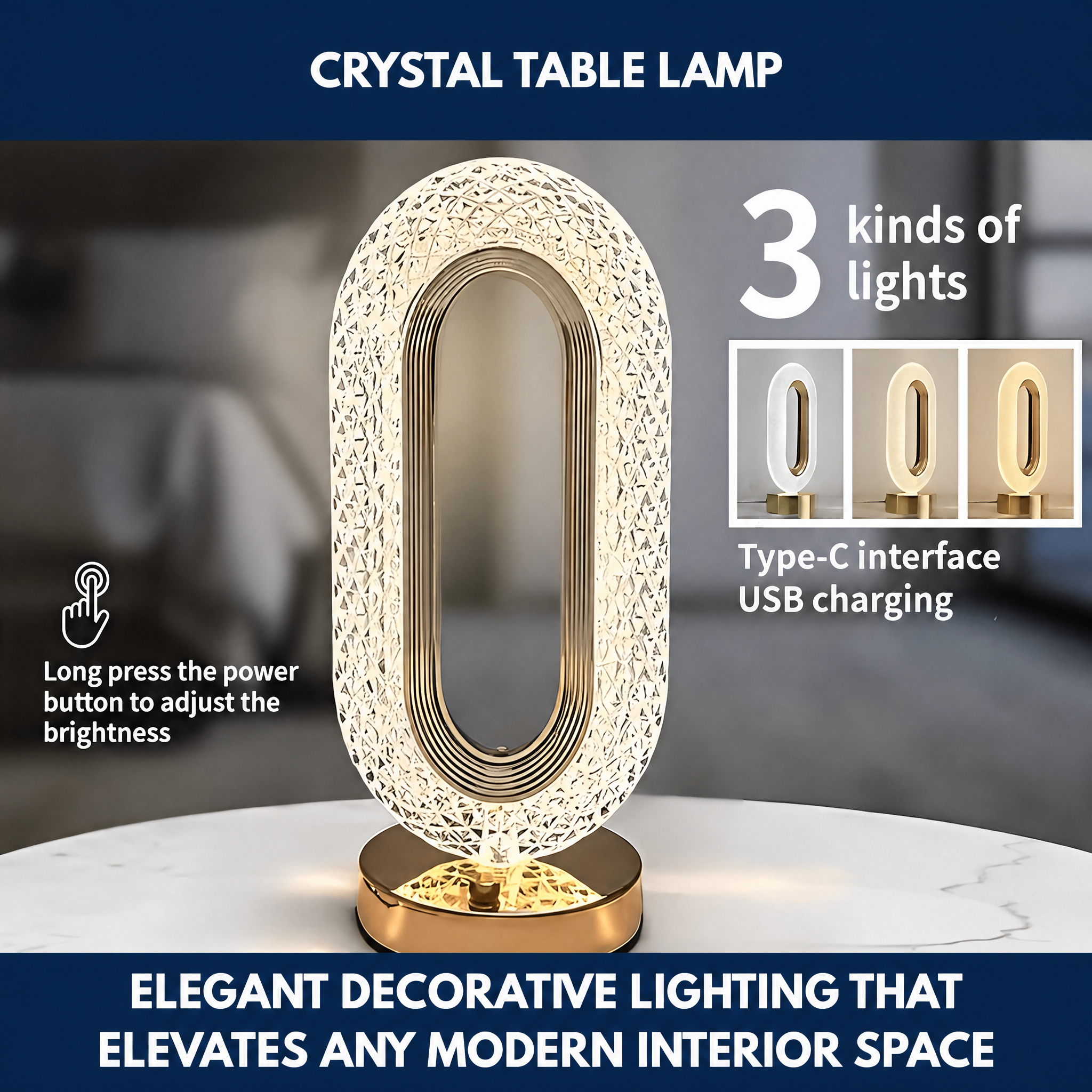 Crystal Table Lamp