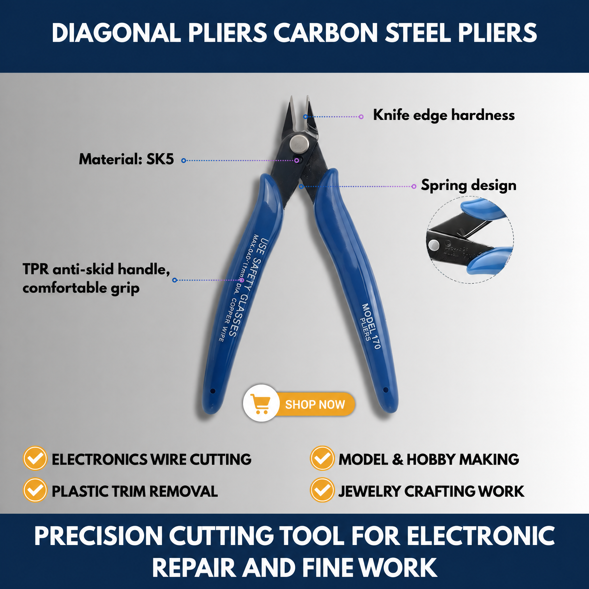 Diagonal Pliers Carbon Steel Pliers