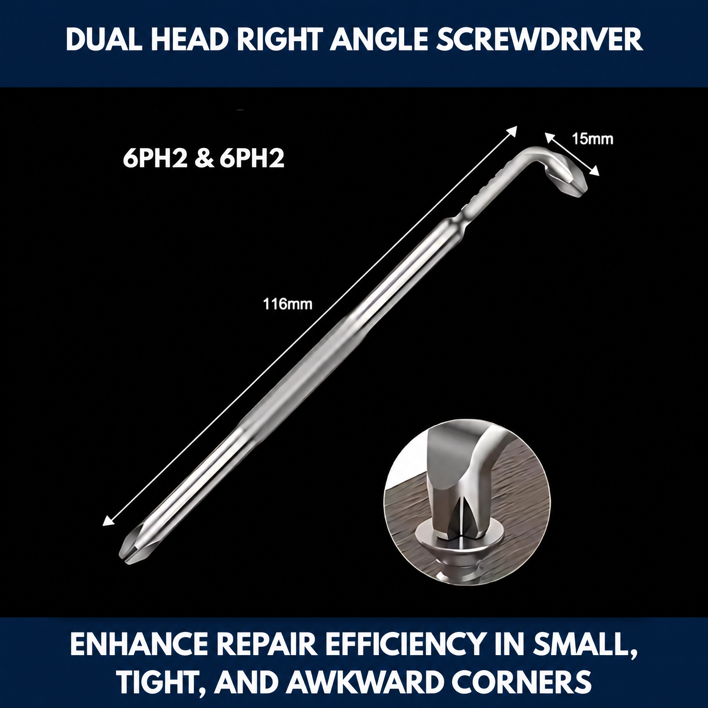 Dual Head Right Angle Screwdriver