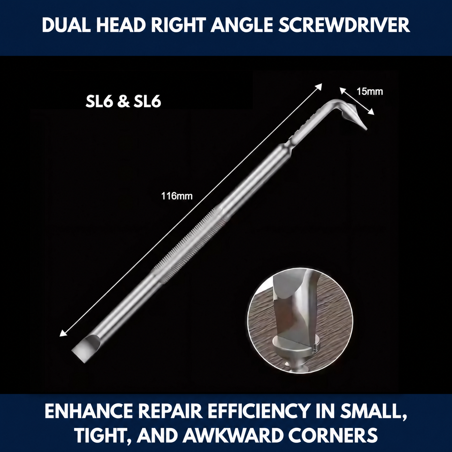 Dual Head Right Angle Screwdriver