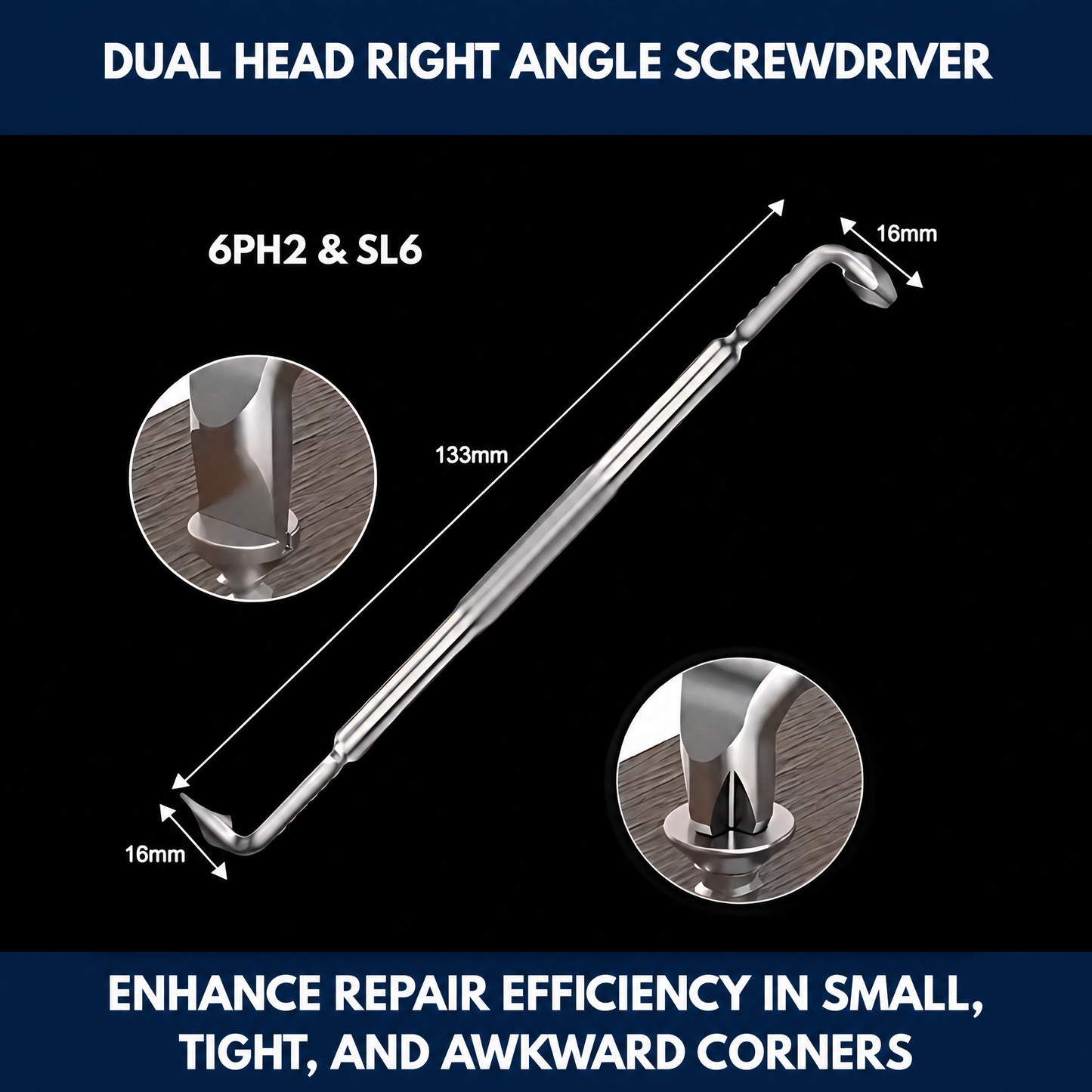 Dual Head Right Angle Screwdriver
