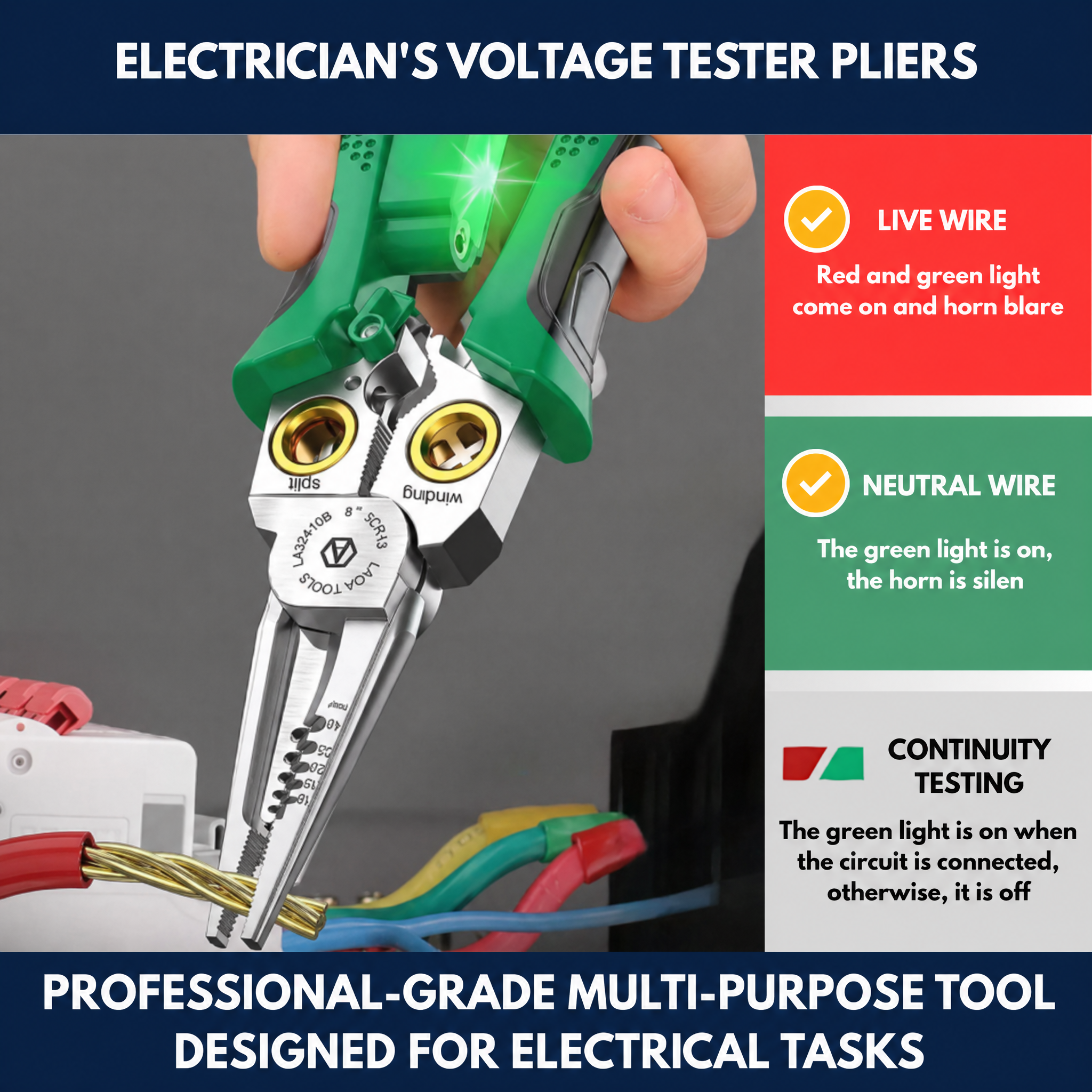 Electrician's Voltage Tester Pliers