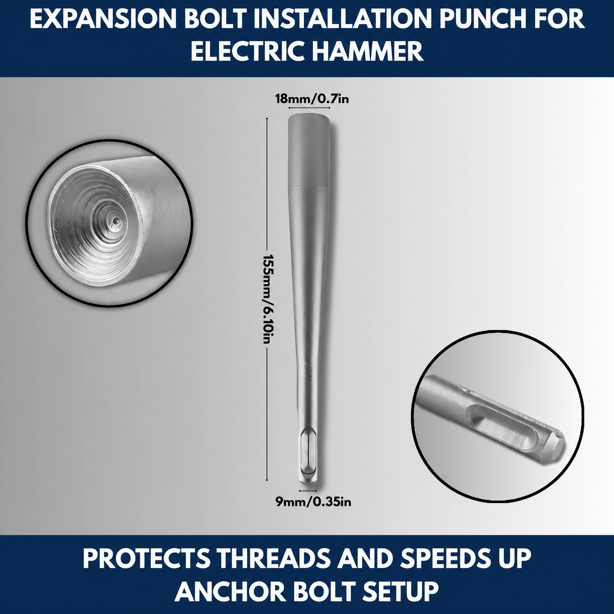 Expansion Bolt Installation Punch for Electric Hammer