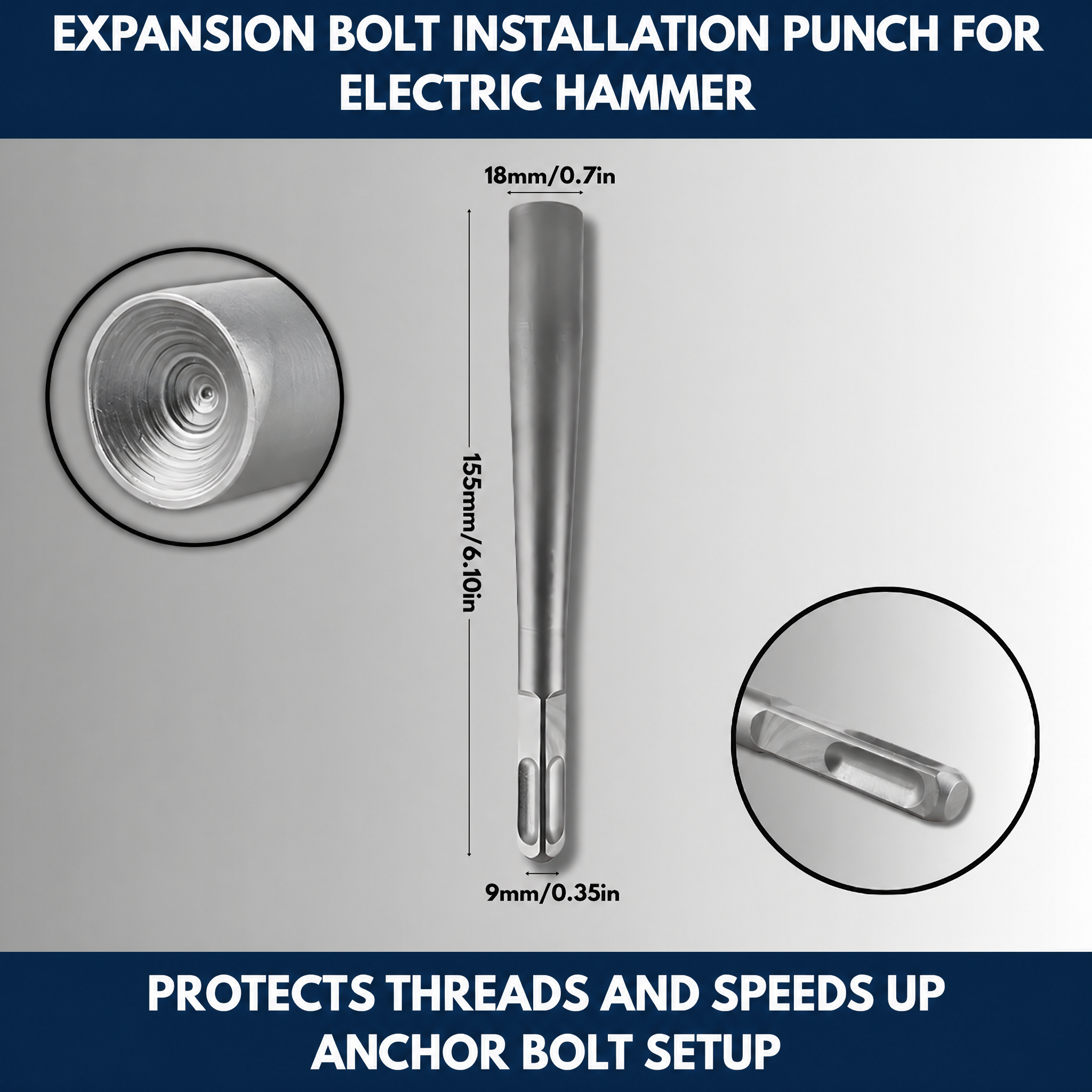 Expansion Bolt Installation Punch for Electric Hammer