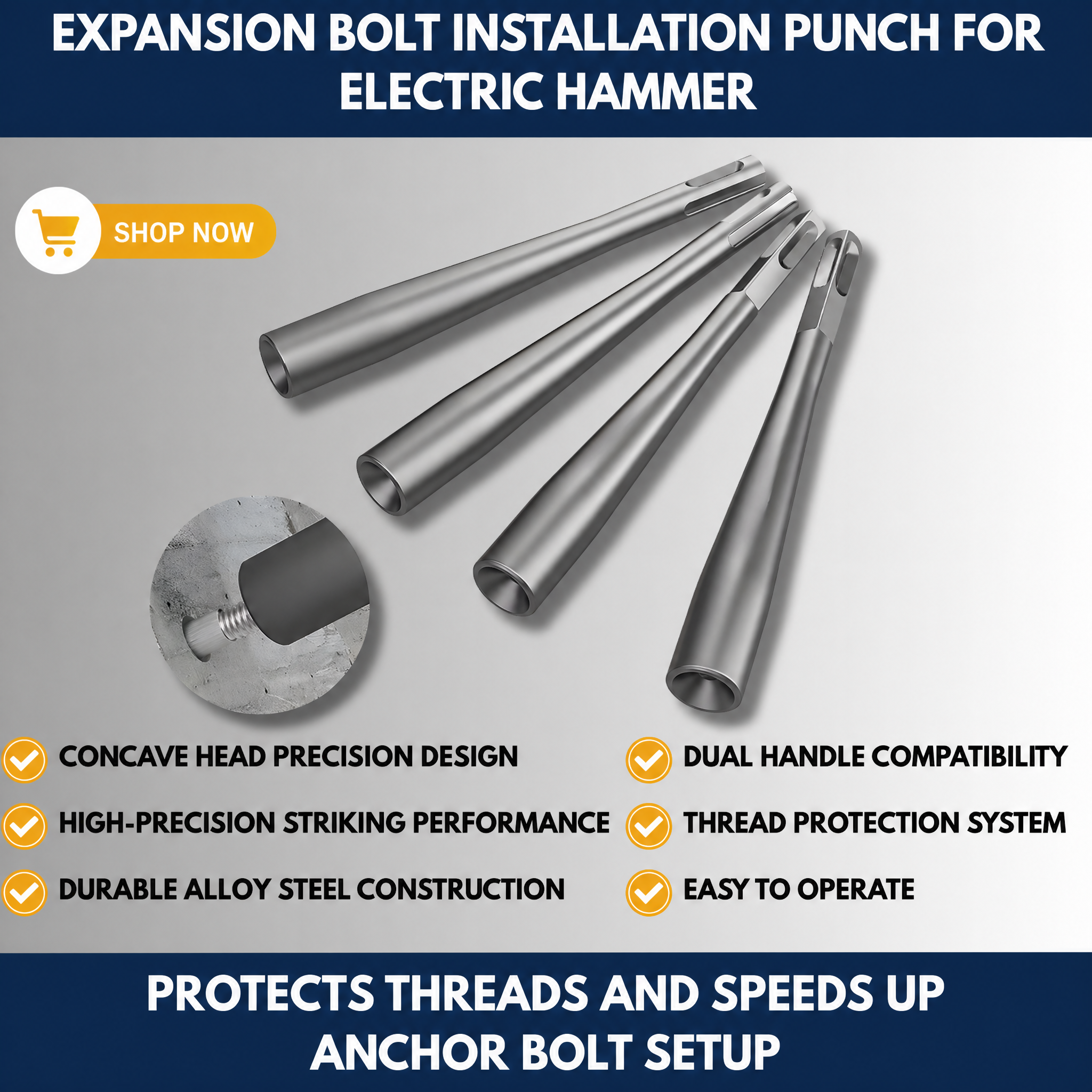 Expansion Bolt Installation Punch for Electric Hammer