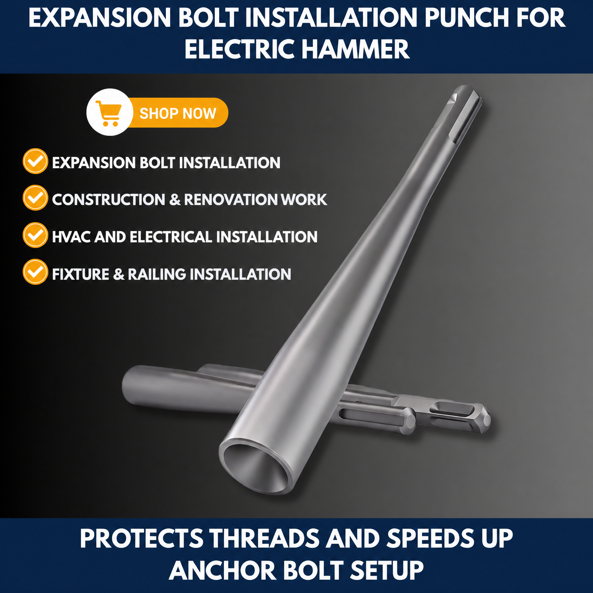 Expansion Bolt Installation Punch for Electric Hammer