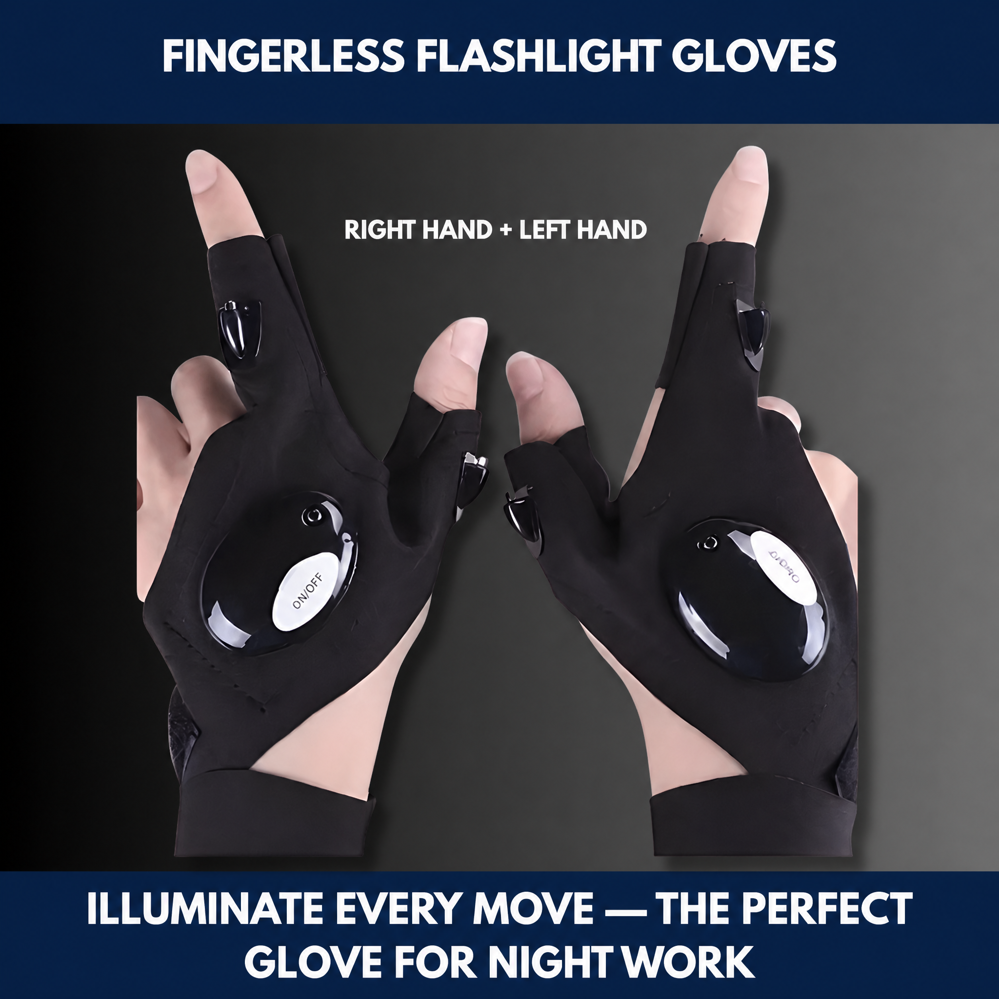 Fingerless Flashlight Gloves
