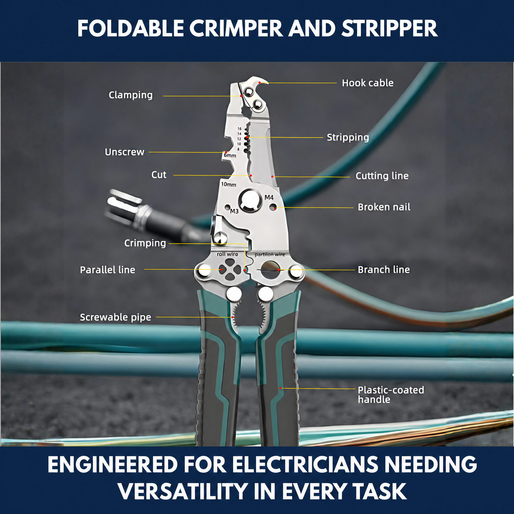 Foldable Crimper And Stripper
