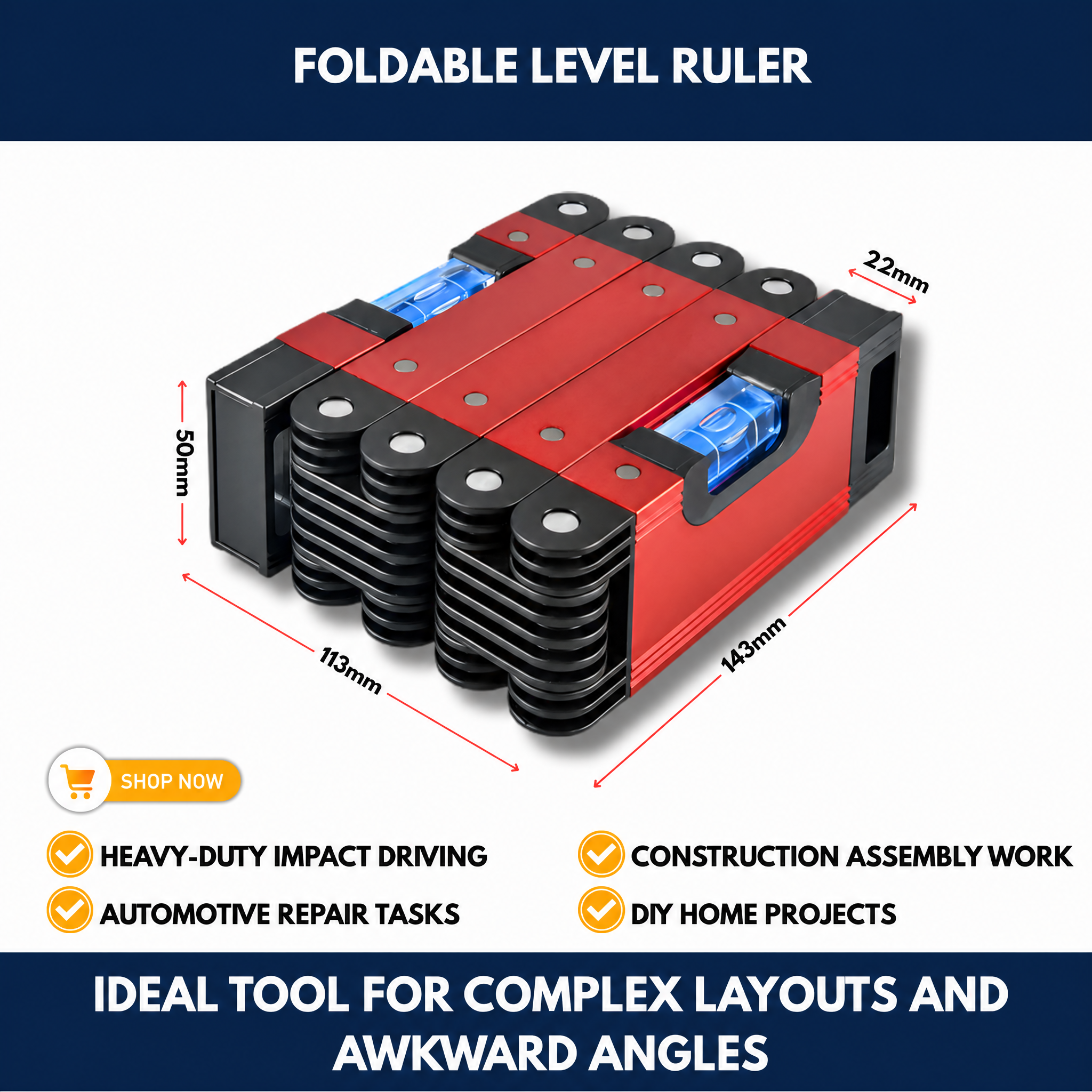 Foldable Level Ruler