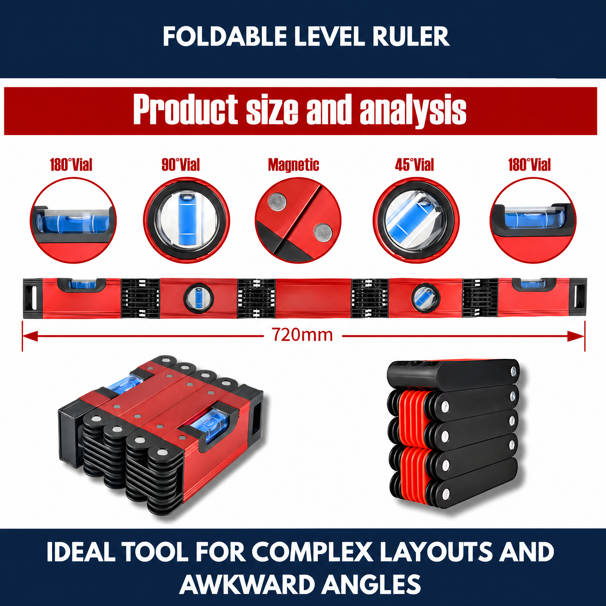 Foldable Level Ruler