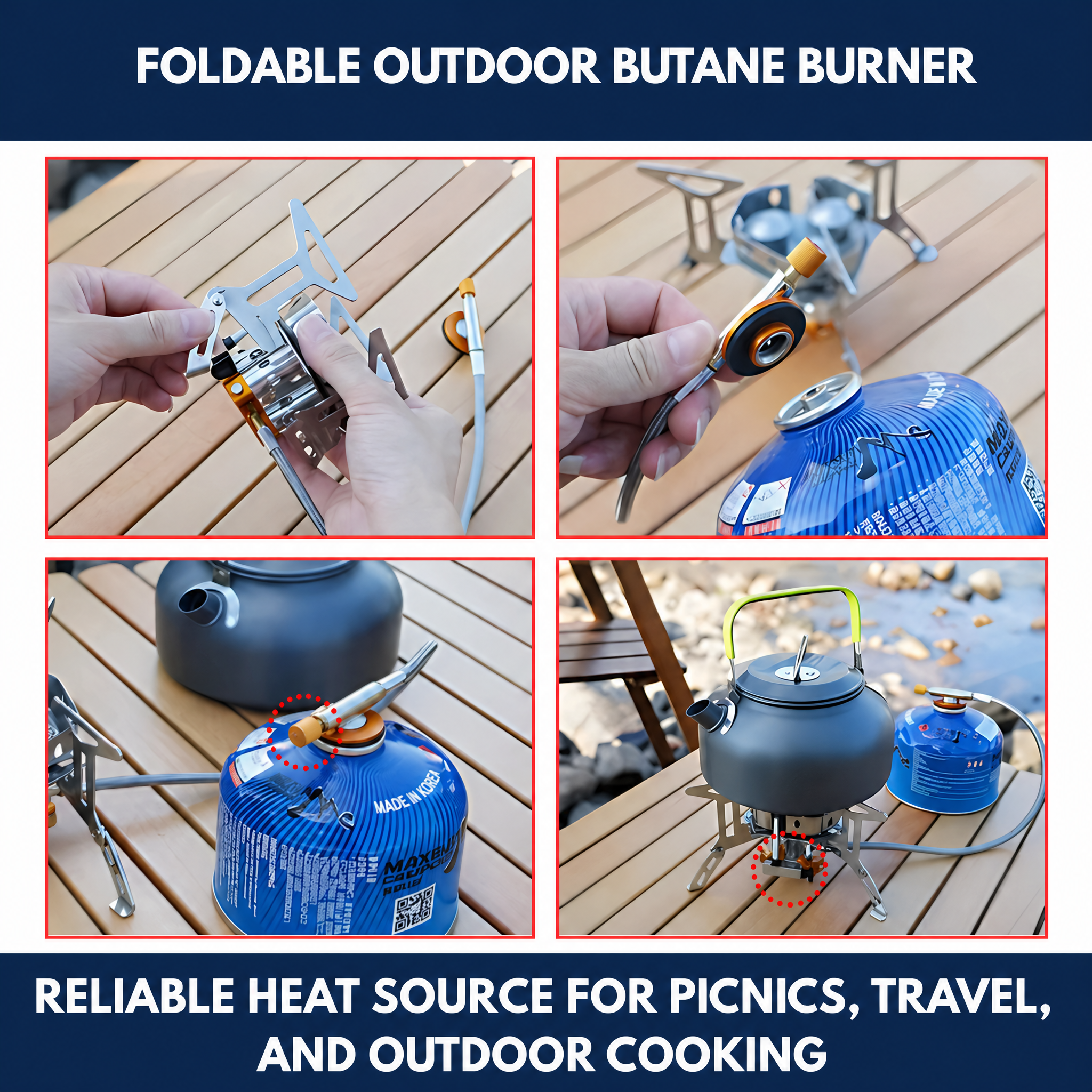 Foldable Outdoor Butane Burner