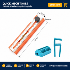 Foldable Woodworking Marking Ruler – Multifunction Measuring Tool view 8
