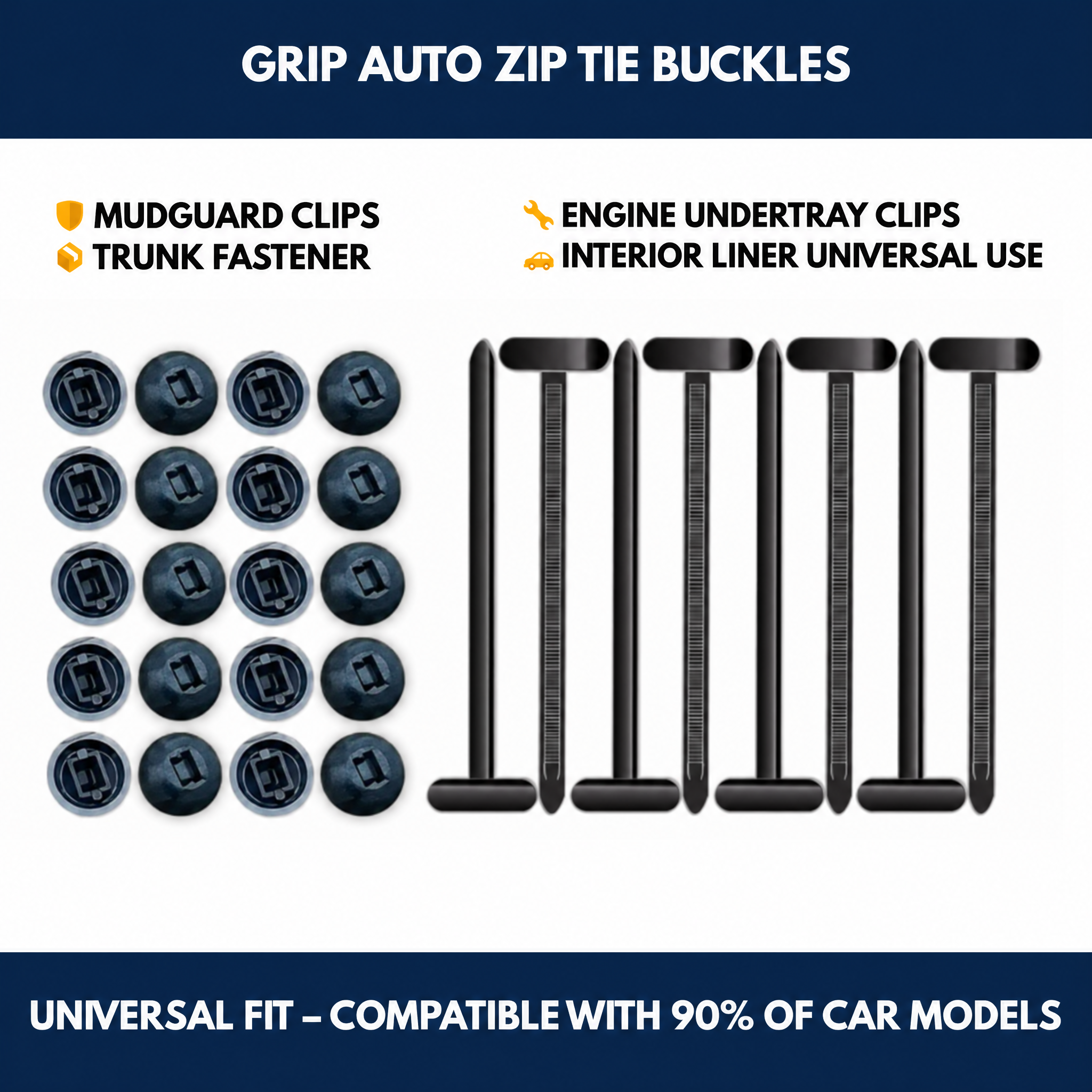 Grip Auto Zip Tie Buckles