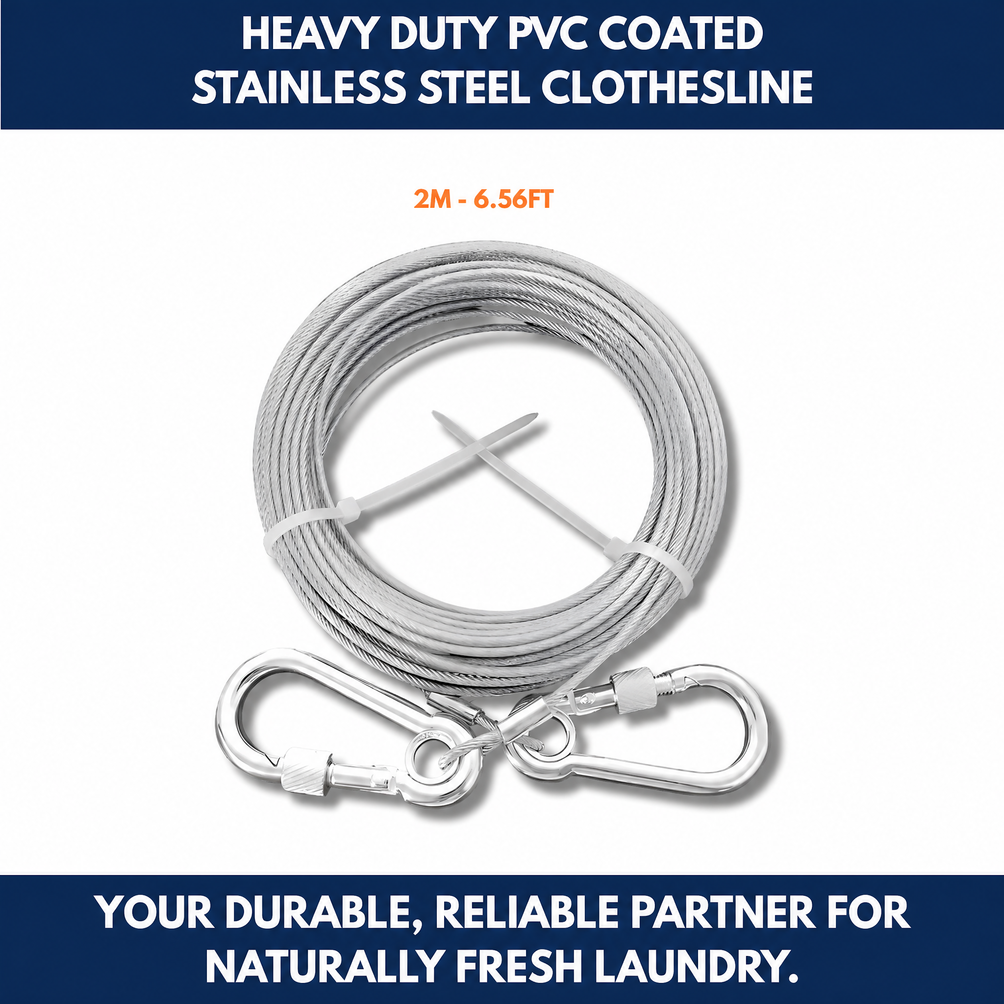 Heavy Duty PVC Coated Stainless Steel Clothesline