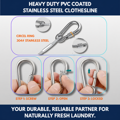 Heavy Duty PVC Coated Stainless Steel Clothesline view 5