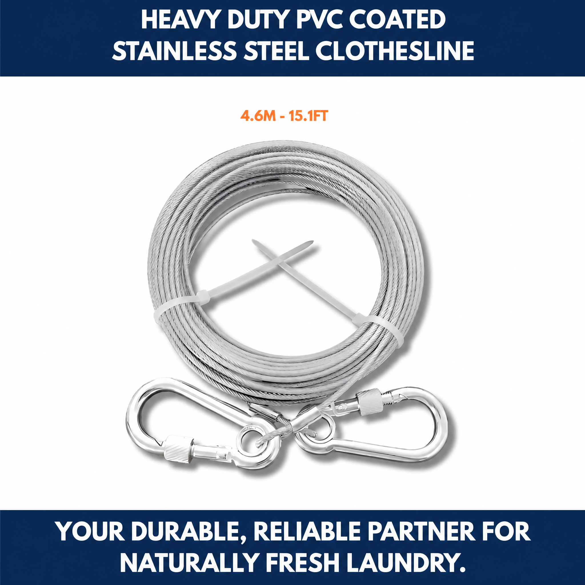 Heavy Duty PVC Coated Stainless Steel Clothesline