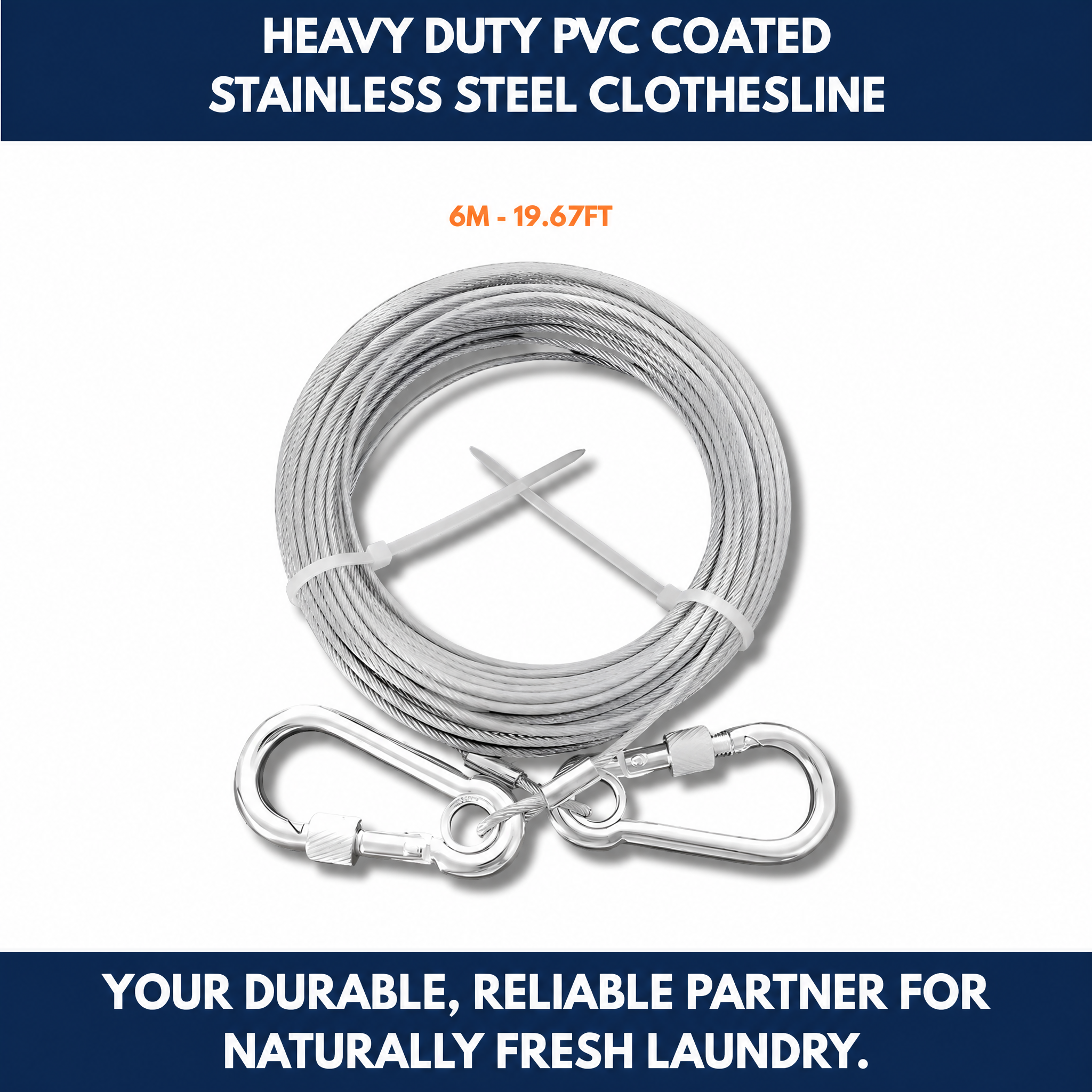 Heavy Duty PVC Coated Stainless Steel Clothesline